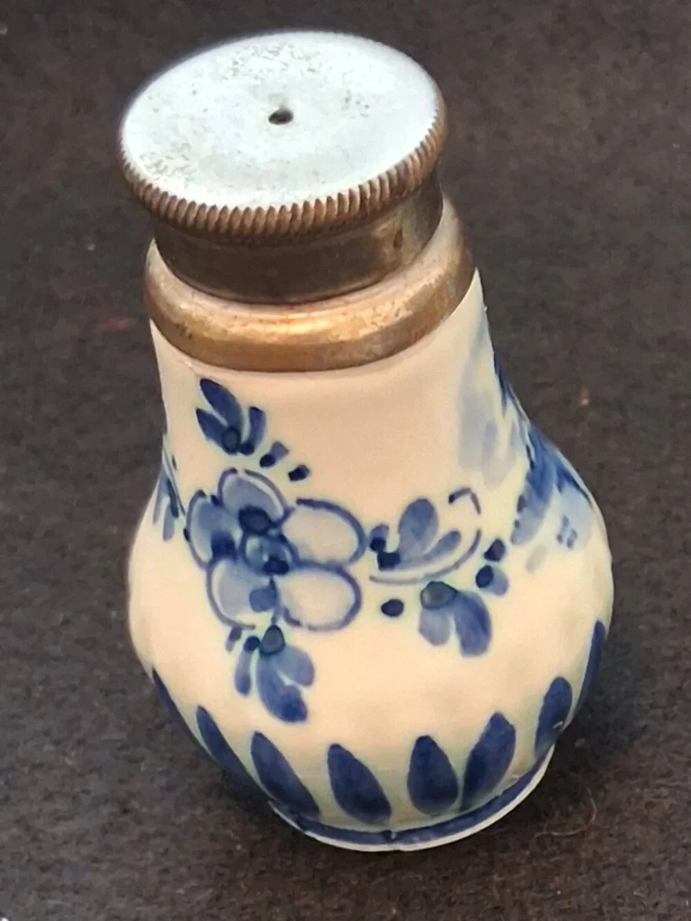 Vintage Hand-Painted Delft Holland 3pc Set - Dated 1938-1978 Dish & S/P Shakers